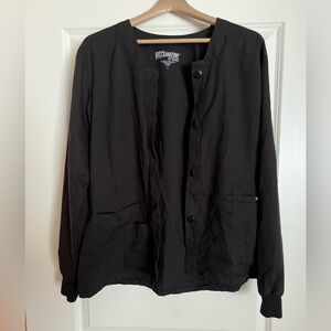 Barco Uniforms Grey's Anatomy Black Scrub Jacket